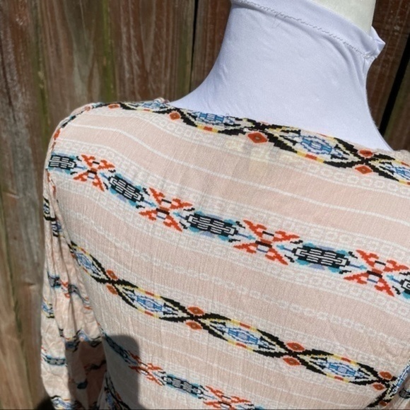 HAYDEN Pink Bohemian Tribal Shift Dress Small - Picture 14 of 14